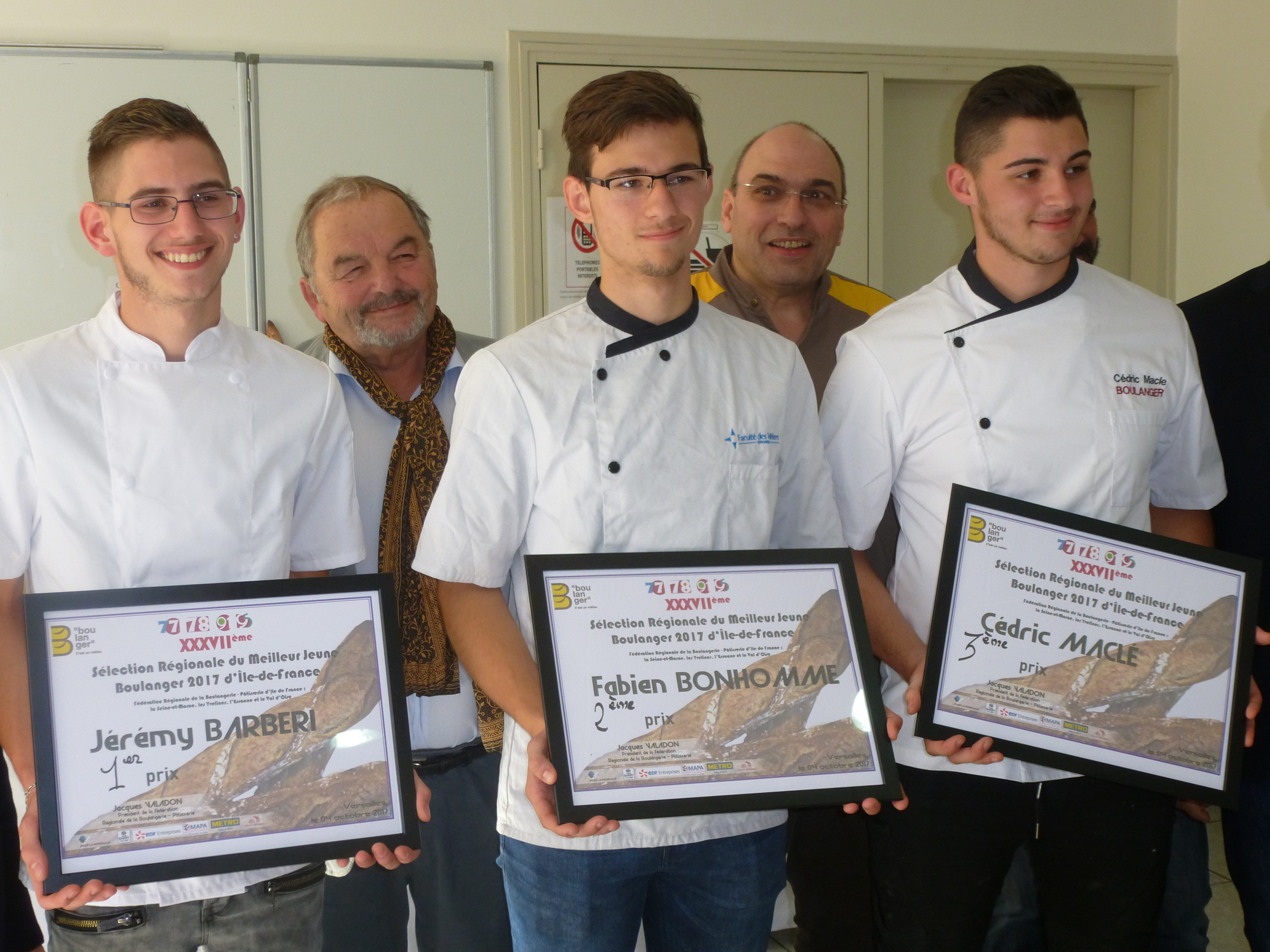 2 apprentis FDME sur le podium du concours « Meilleur Jeune Boulanger » région IDF